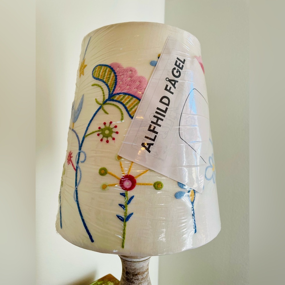 IKEA Alfhild Fågel Embroidered Lampshade